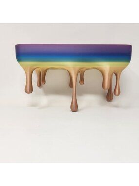 Rainbow Drip Wall-Mounted Shelf Unique Design 3D Printed Home Decor 8.75"